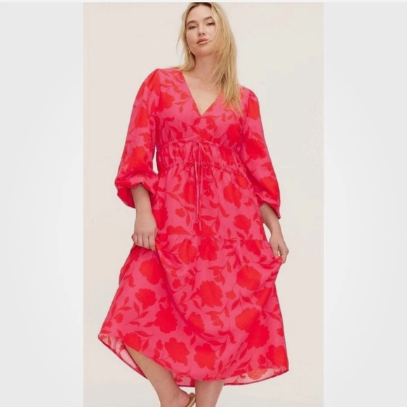 Kate Spade for Target Linen Dress Dresses & Skirts - Kate Spade Floral V-Neck Linen Blend Dress